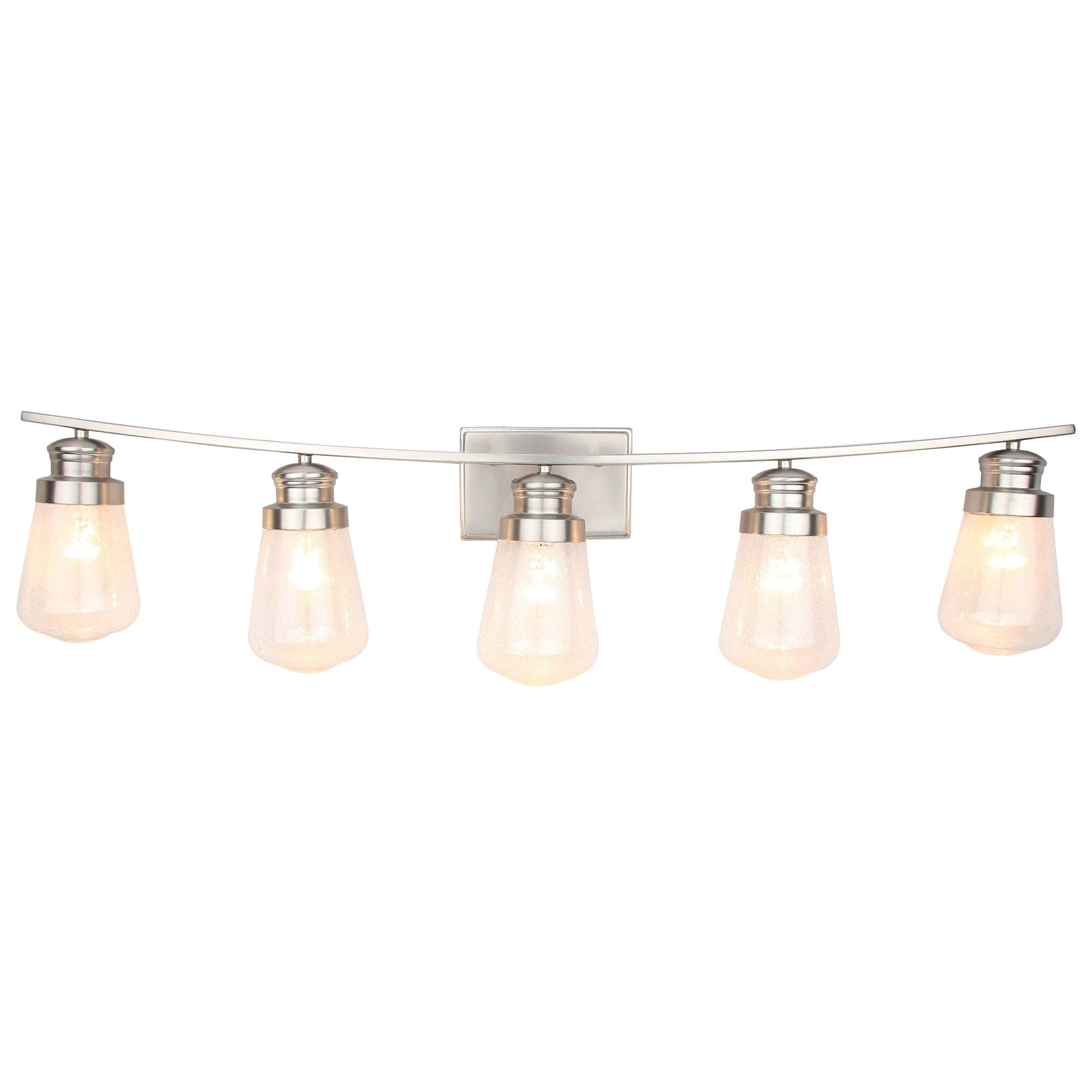5 Light Vanity Lighting In Brushed Nickel Finish