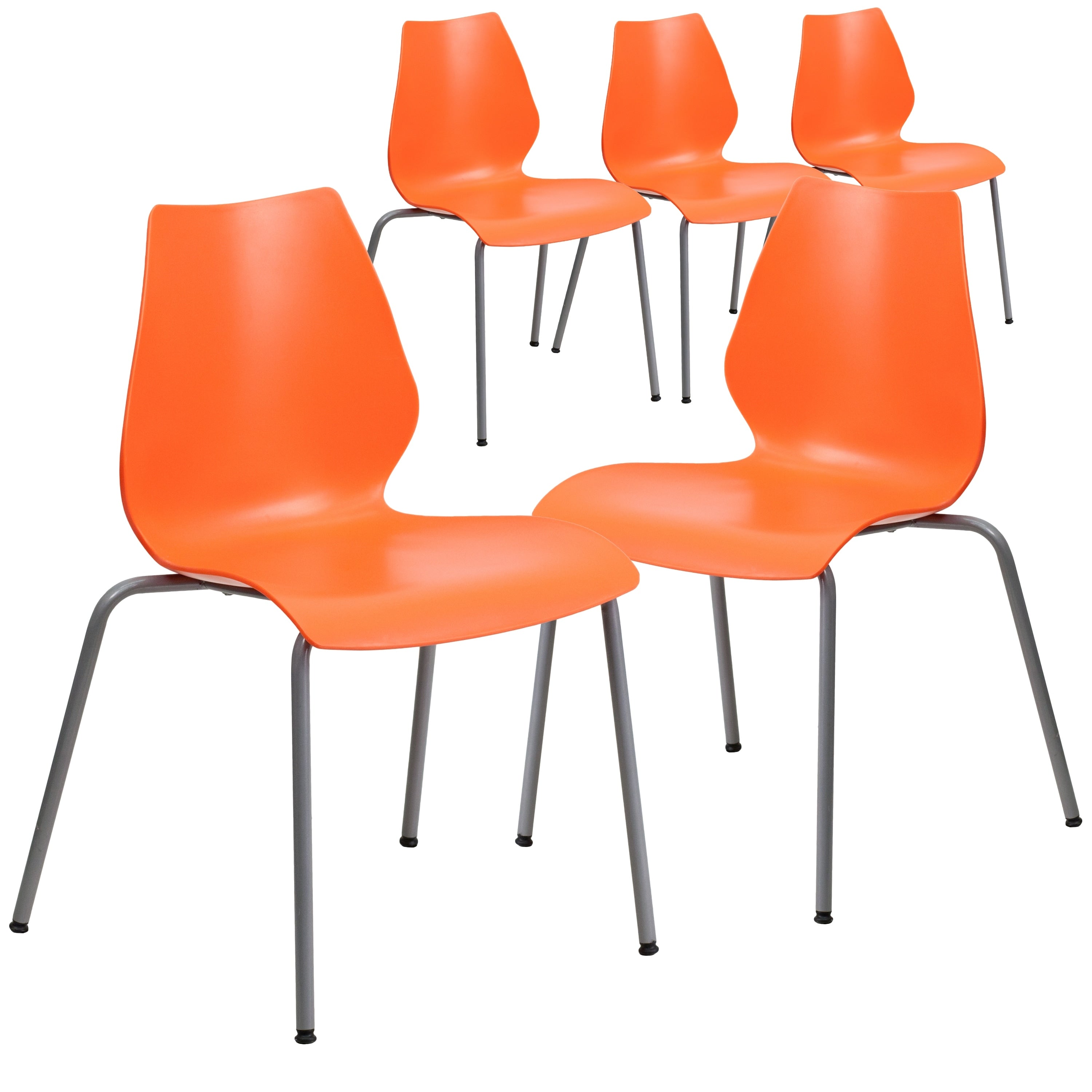 Lancaster Home Plastic Stacking Lumbar Chair
