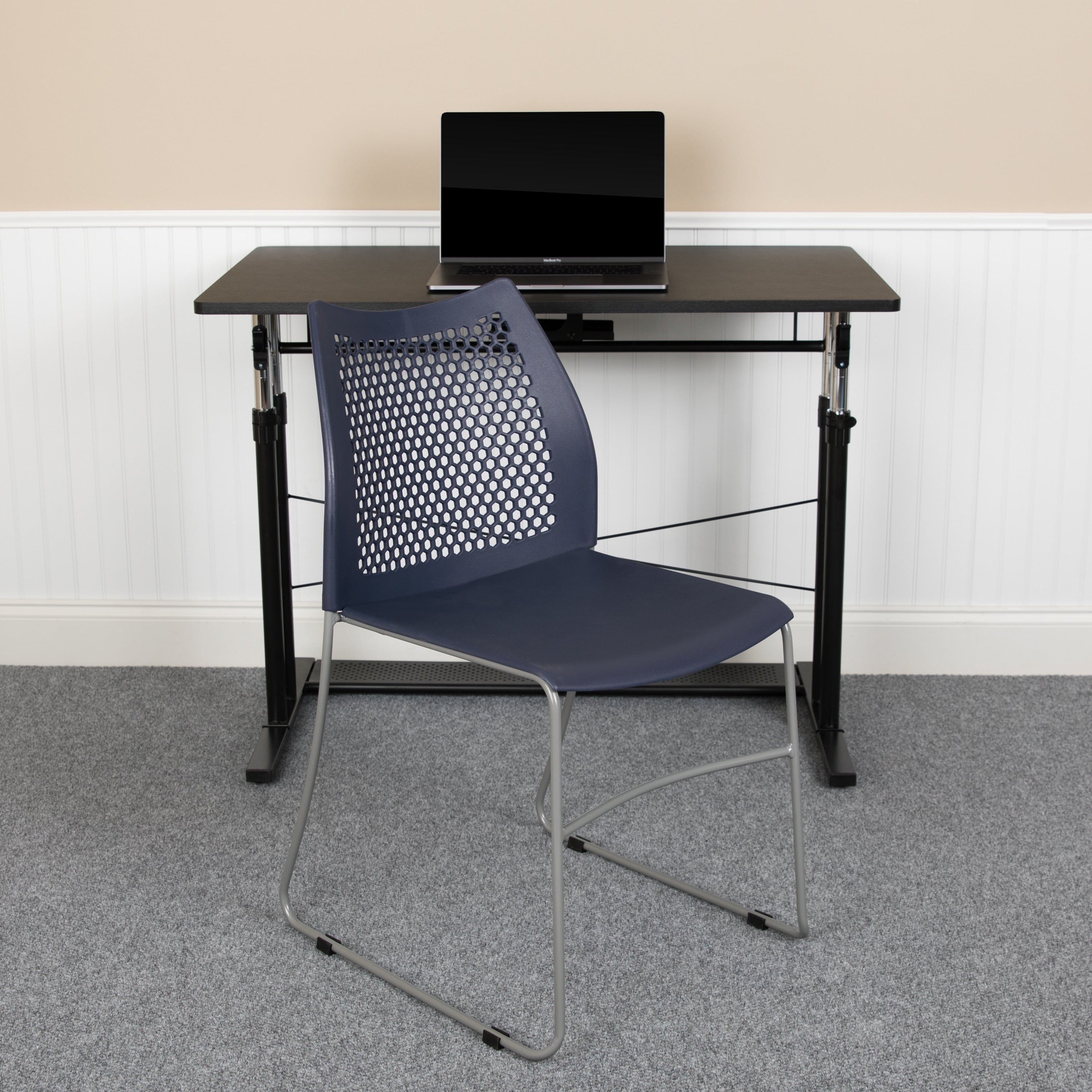 Lancaster Home Sled Base Plastic Stack Chair
