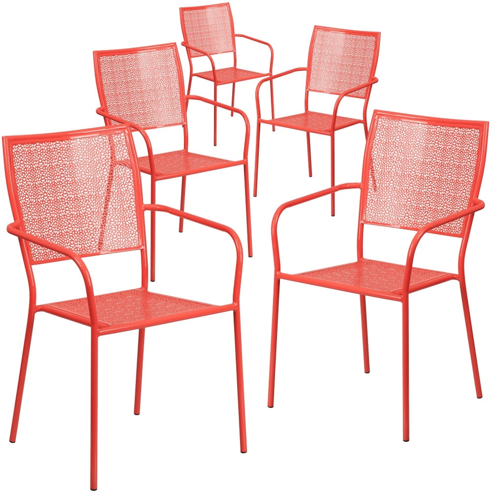 Lancaster Home Metal Square Back Patio Chair