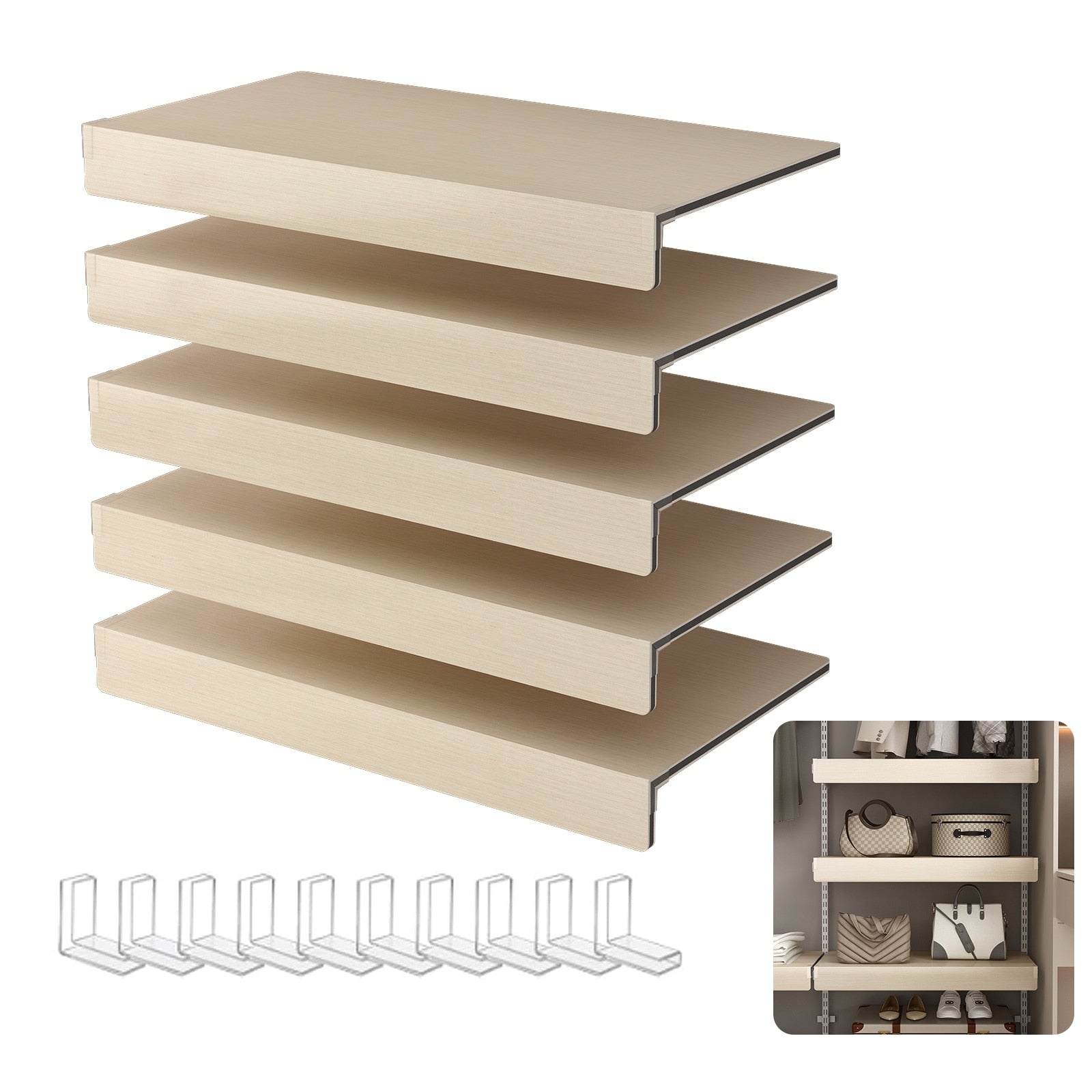 5 Pcs Wire Shelf Covers Foamed Pvc Wire Rack Covers For Removable Closet Not Wood Pantry Shelves For Cabinet Bathroom