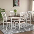 5 Piece Dining Table Set Home Kitchen Table And Chairs Wood Dining Set