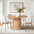 Rectangular Dining Table Set For 4 With Upholstered Chairs