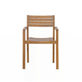 5 Piece Outdoor Dining Set With 4 Acacia Wood Chairs 47.2 Round Dining Table