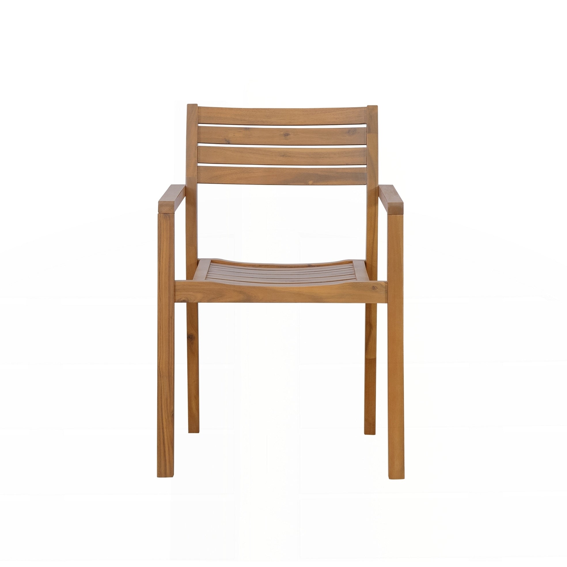 5 Piece Outdoor Dining Set With 4 Acacia Wood Chairs 47.2 Round Dining Table