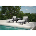 5 Piece Outdoor Patio Seating Set With Gray Cushions