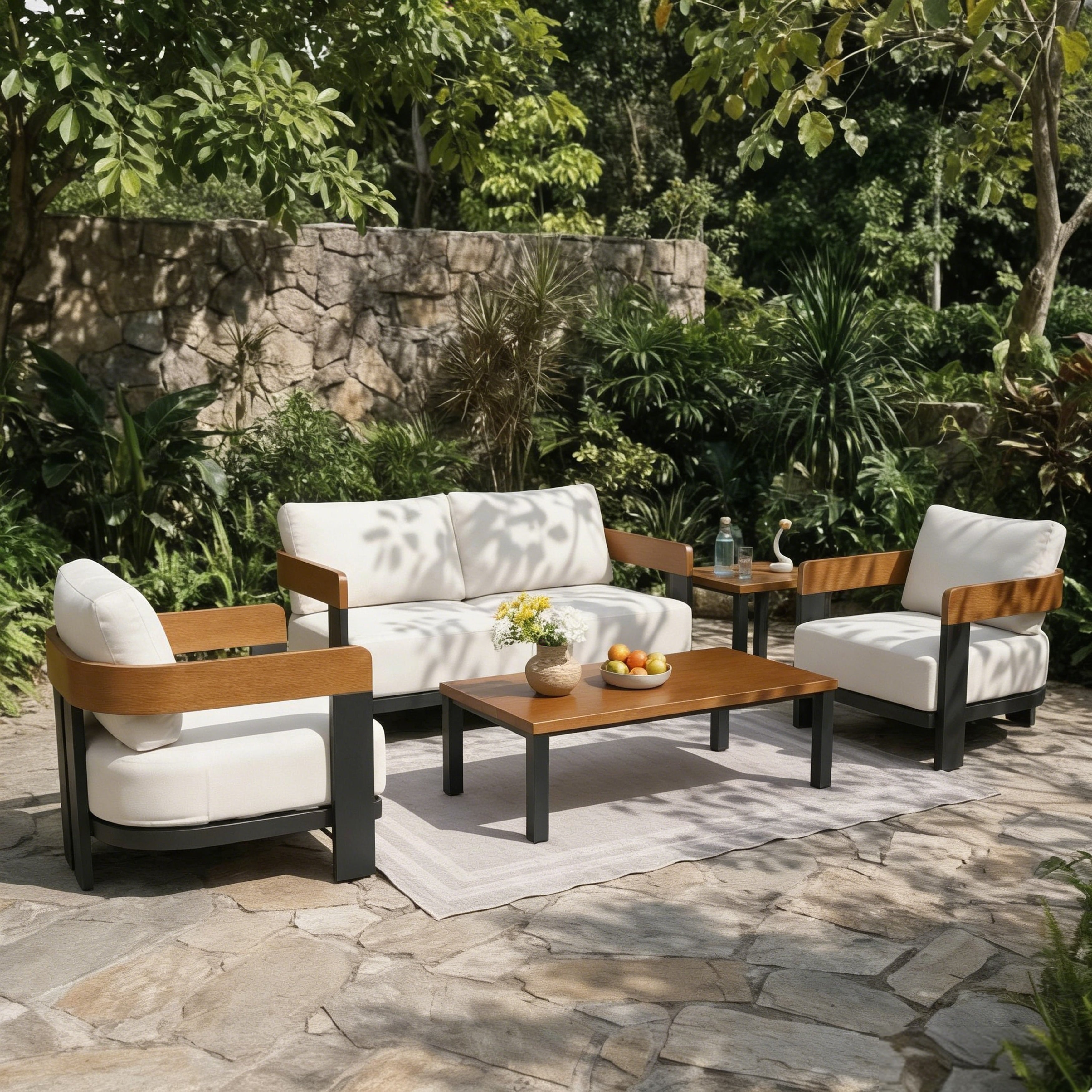 5 Piece Outdoor Seating Group With Cushions