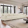 5 Piece Oversized Cotton Flannel Modular Sectional Sofa For Living Room