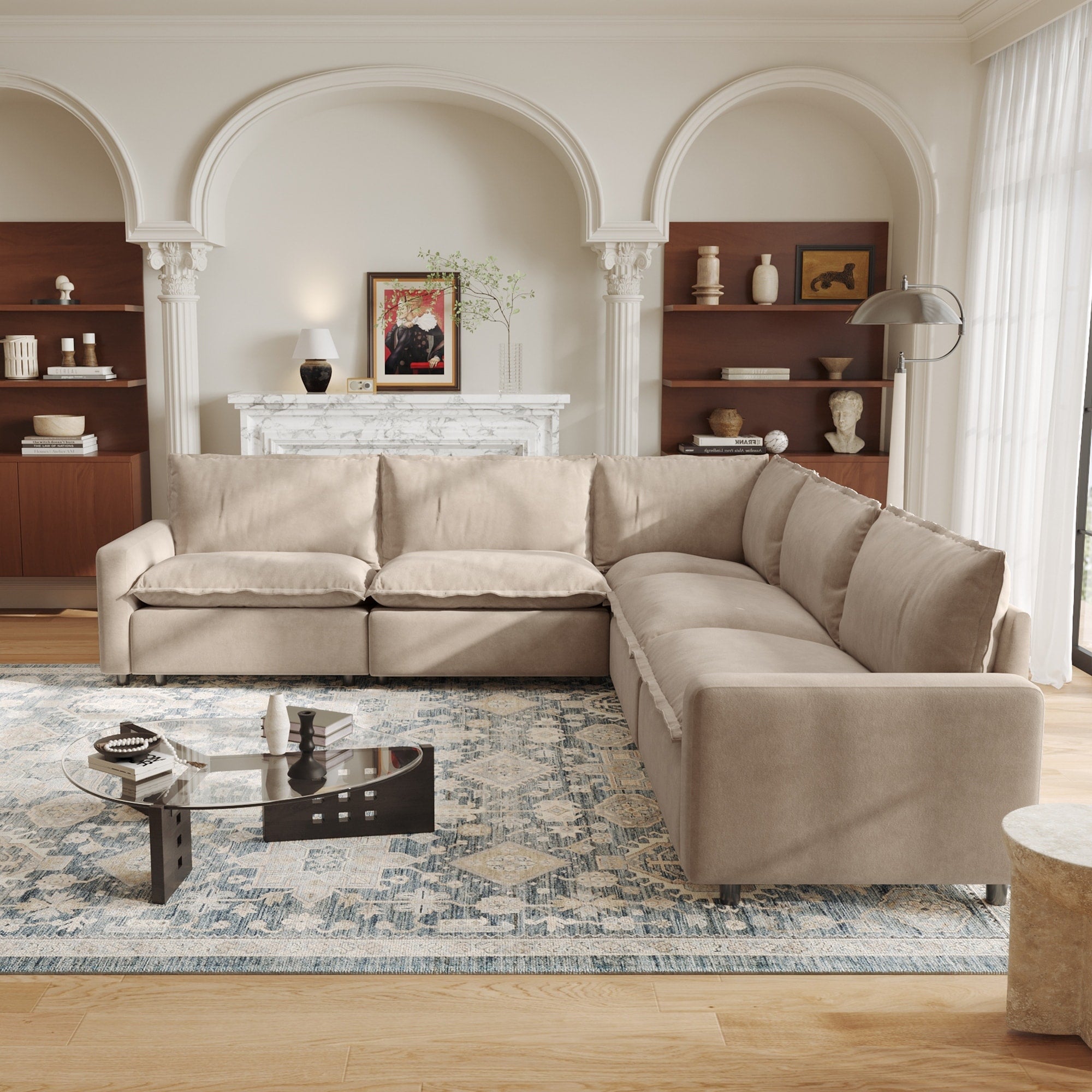 5 Seater Modular Sectional Couch Corner Sectional Sofa