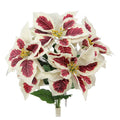 5 Stems Artificial Poinsettia Christmas Flower Bush