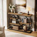 5 Tier Console Table 41.3 Industrial Entryway Table With Shelves