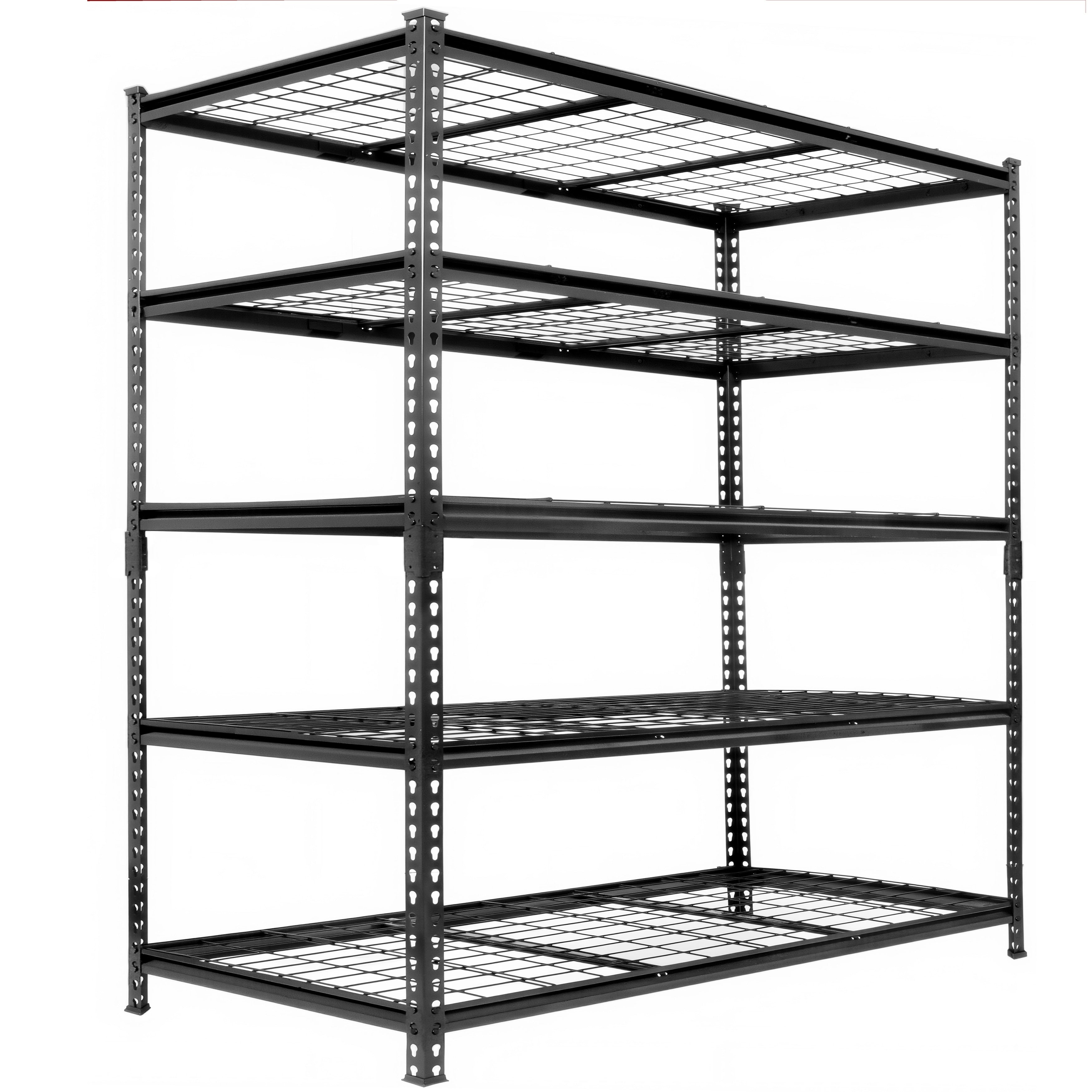 5 Tier Heavy Duty Metal Shelving Unit 48 W X 24 D X72 H Adiustable Storage Rack Boltless Assembly 4000 Lbs Total Load Capacity