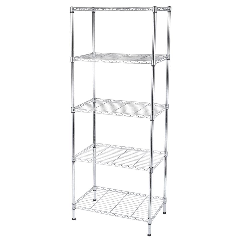 600X350Xh1500 5 Tier Kitchen Metal Organizer Wire Storage Shelving Rack