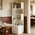 5 Tier L Shaped Bookcase For Corner Storage And Display