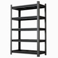 5 Tier Storage Shelves 2200Lbs Adjustable Metal Shelving Unit Black Needs Assembly
