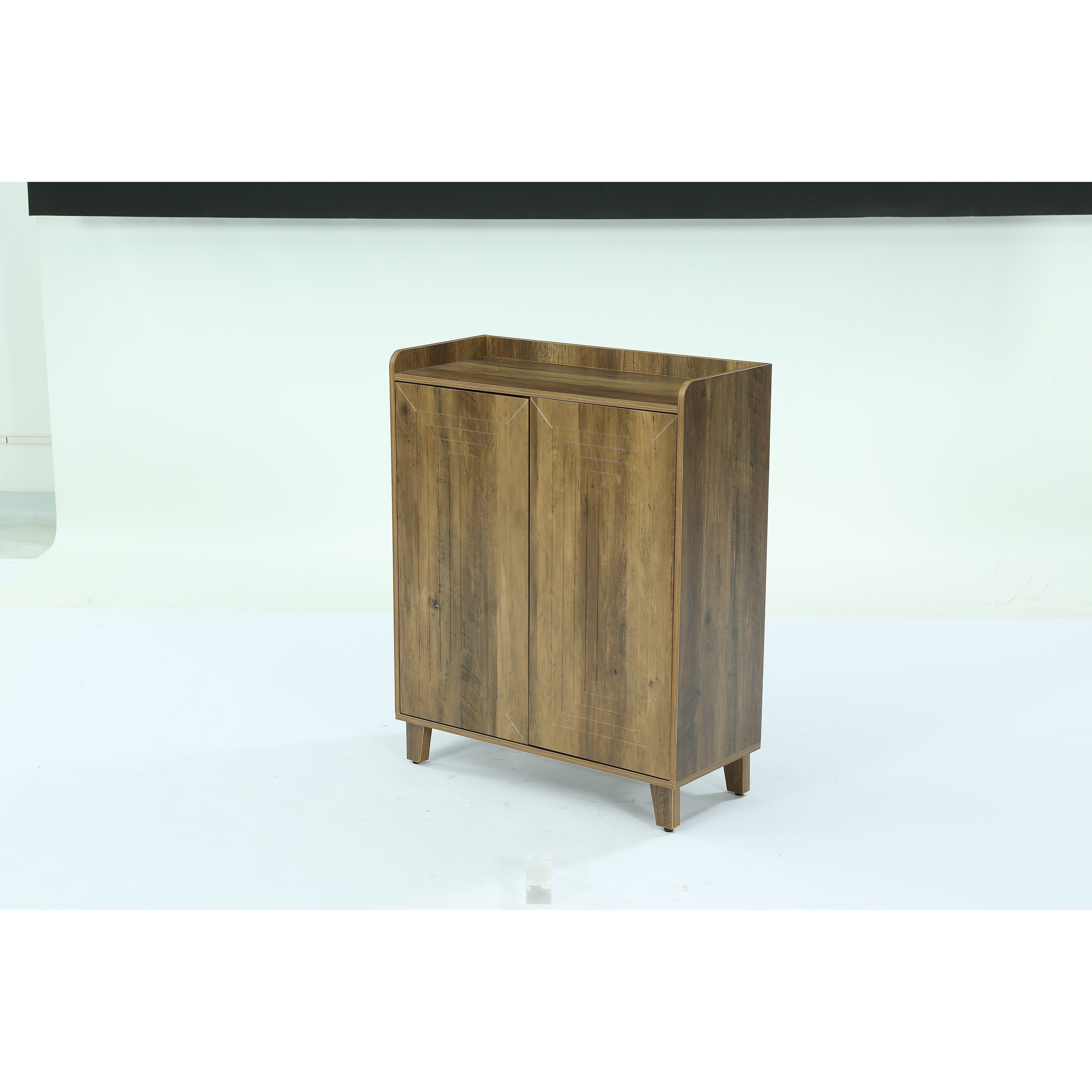 5 Tier Wooden Shoe Cabinet With Doors