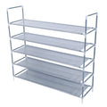 5 Tiers Shoe Rack 25 Pairs Non Woven Fabric Shoe Tower Organizer Cabinet