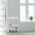 5 Tiers Wood Plastic Board Five Tiers Carved Shoe Rack