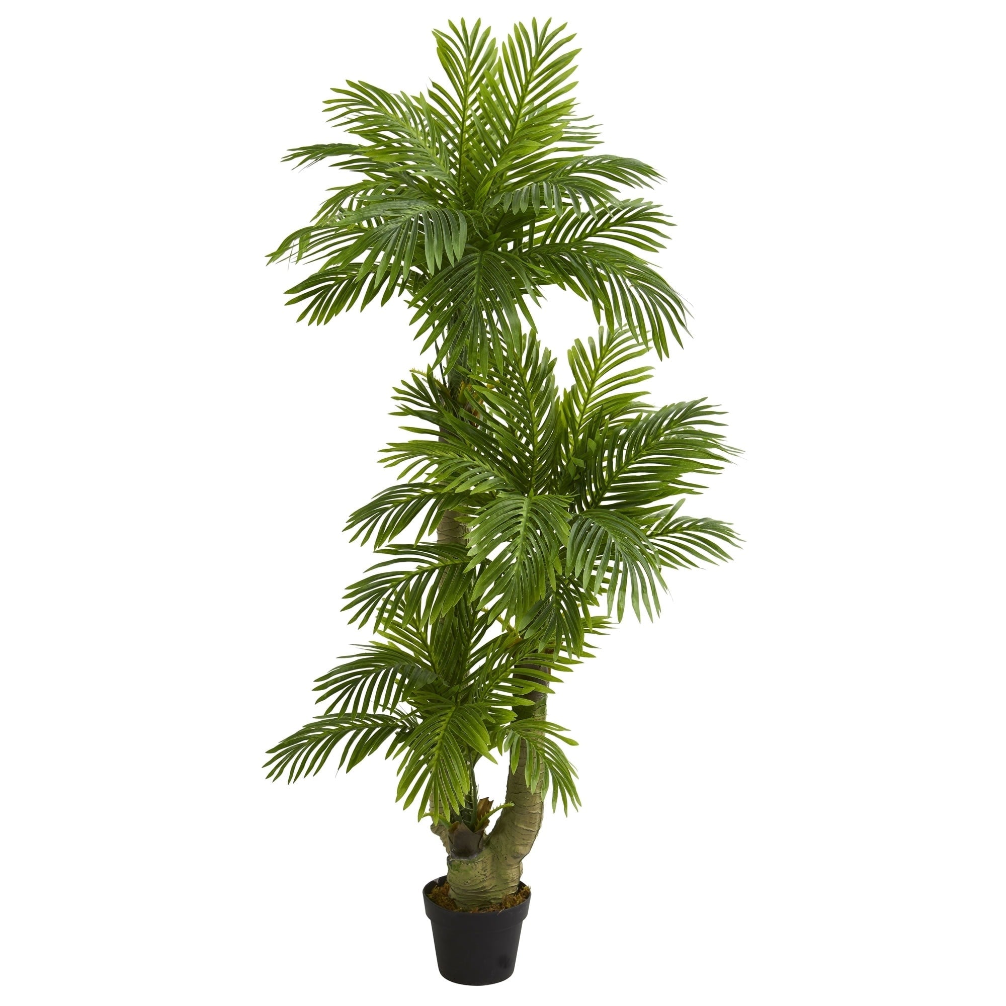 5 Triple Phoenix Palm Artificial Tree H 5 Ft. W 11 In. D 6 In