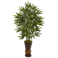 Nearly Natural 5 Foot Bamboo Tree In Bamboo Planter