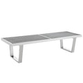 5 Foot Two Seater Stainless Steel Platform Bench