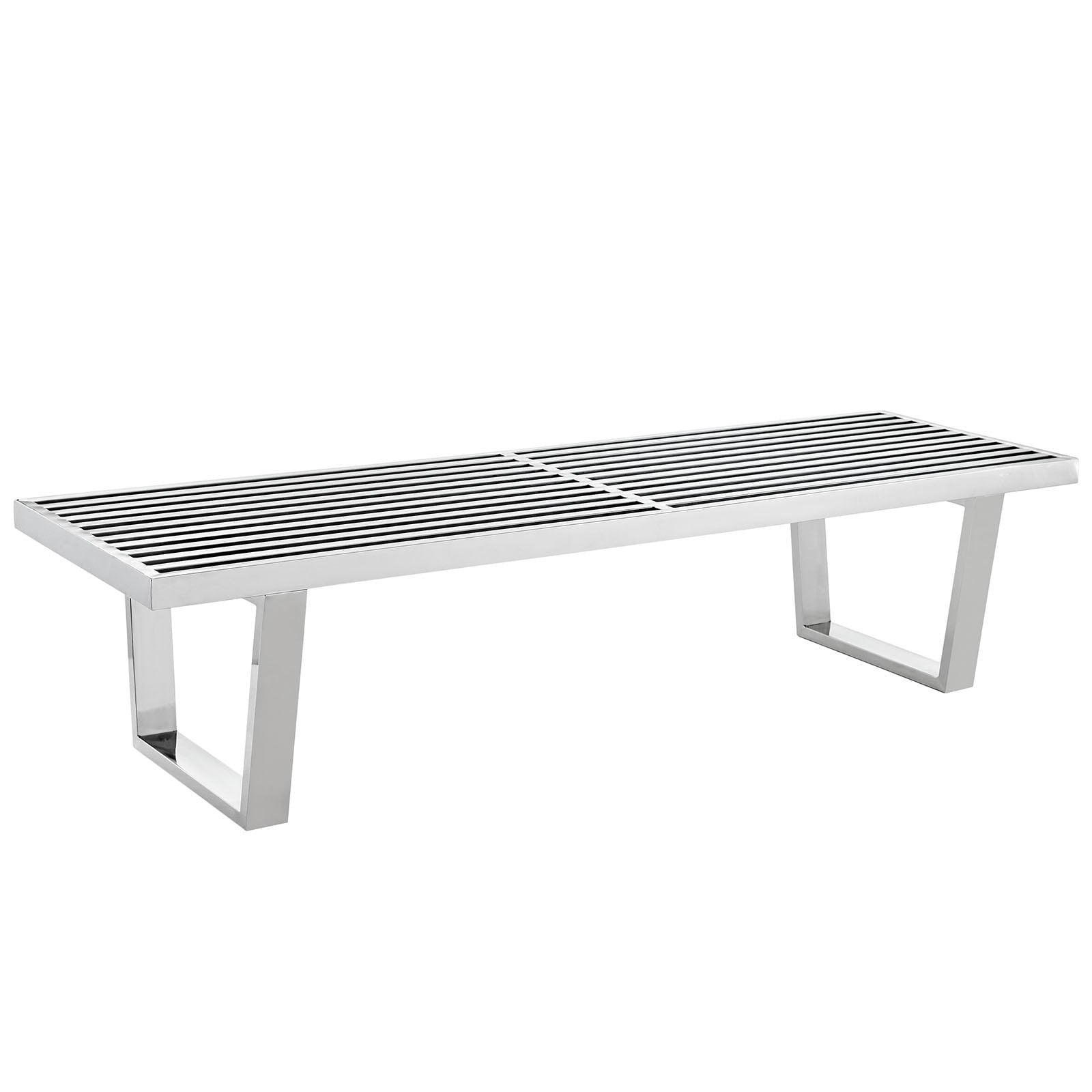 5 Foot Two Seater Stainless Steel Platform Bench