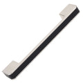 5 In. Center Embossed Leather Strip Cabinet Pulls Satin Nickel Pack Of 25