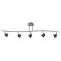 Orbit Blue And Silver Tone Metal 120 Volt 50 Watt 5 Light Gu 10 Track Lighting Fixture