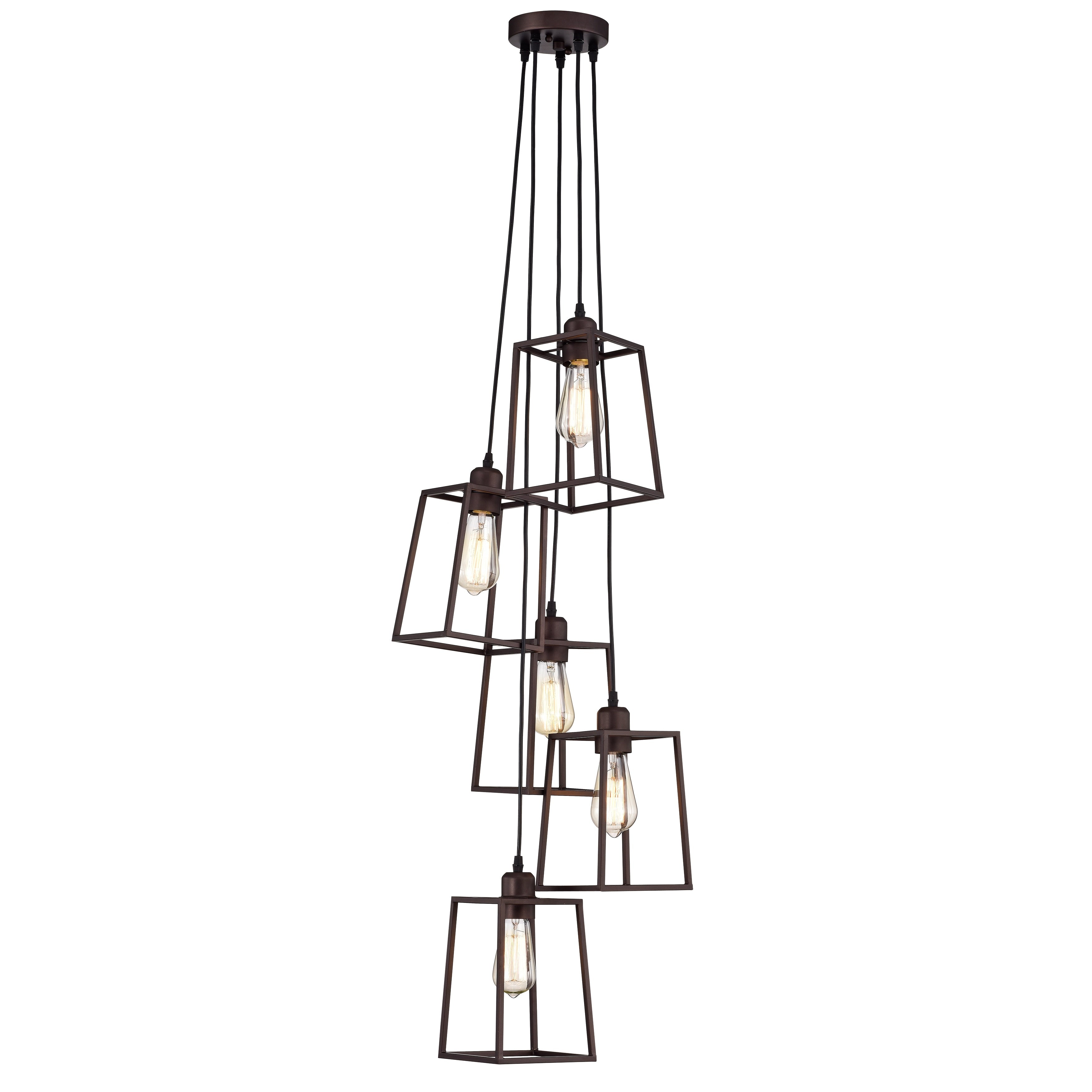 5 Light Oil Rubbed Bronze Hanging Pendant