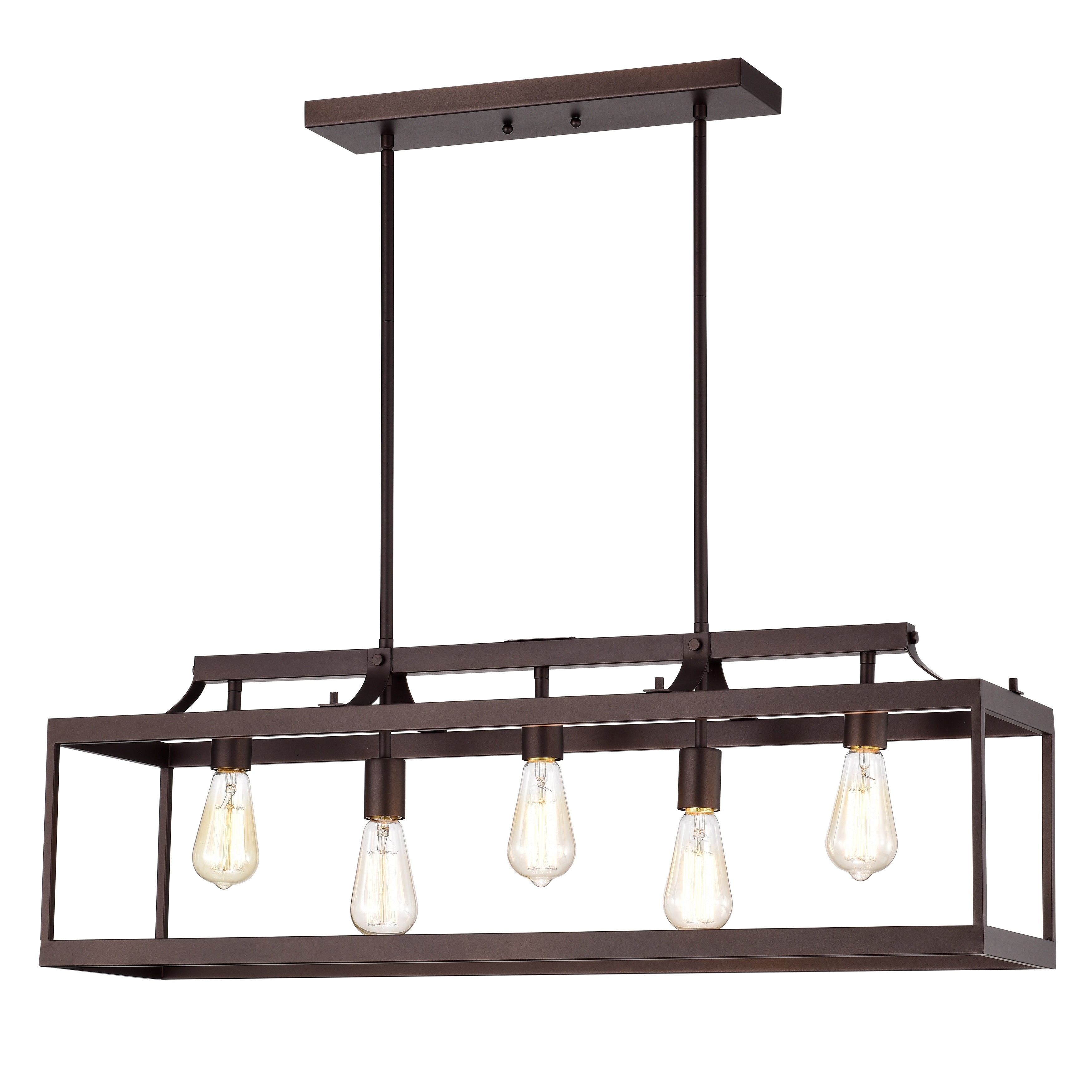 5 Light Oil Rubbed Bronze Linear Island Fixture