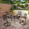 Phi Villa Metal Outdoor Patio Bistro Furniture Set