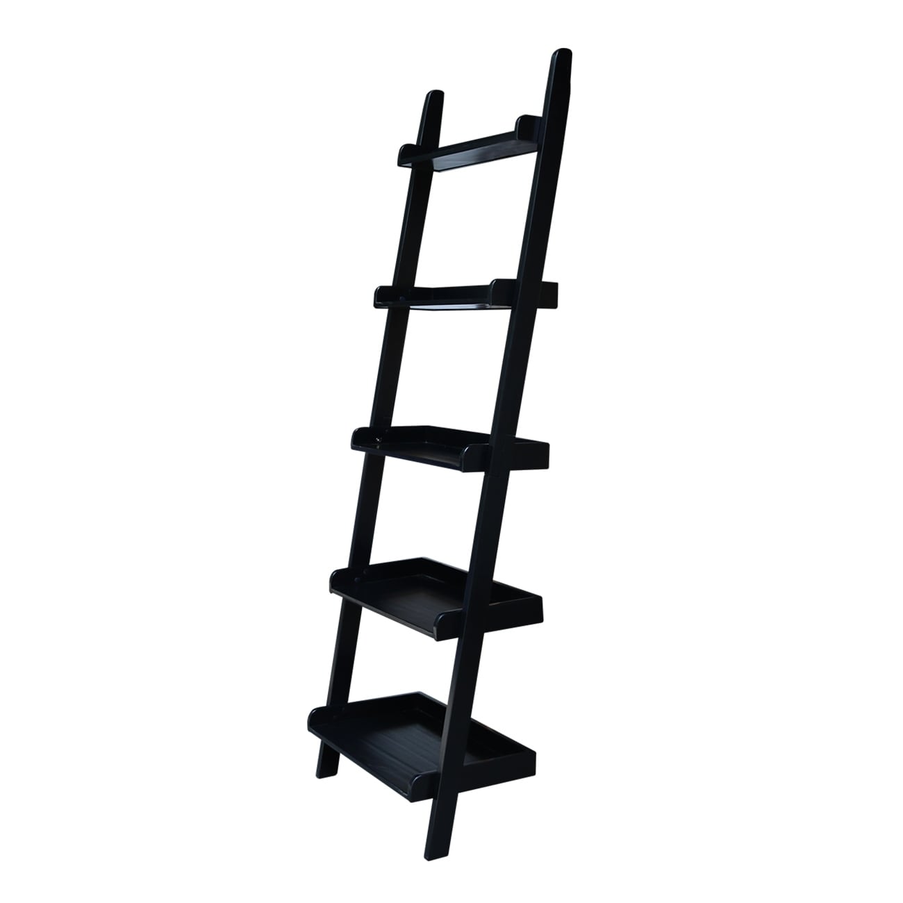 Black 5 Tier Lean To Shelf Unit
