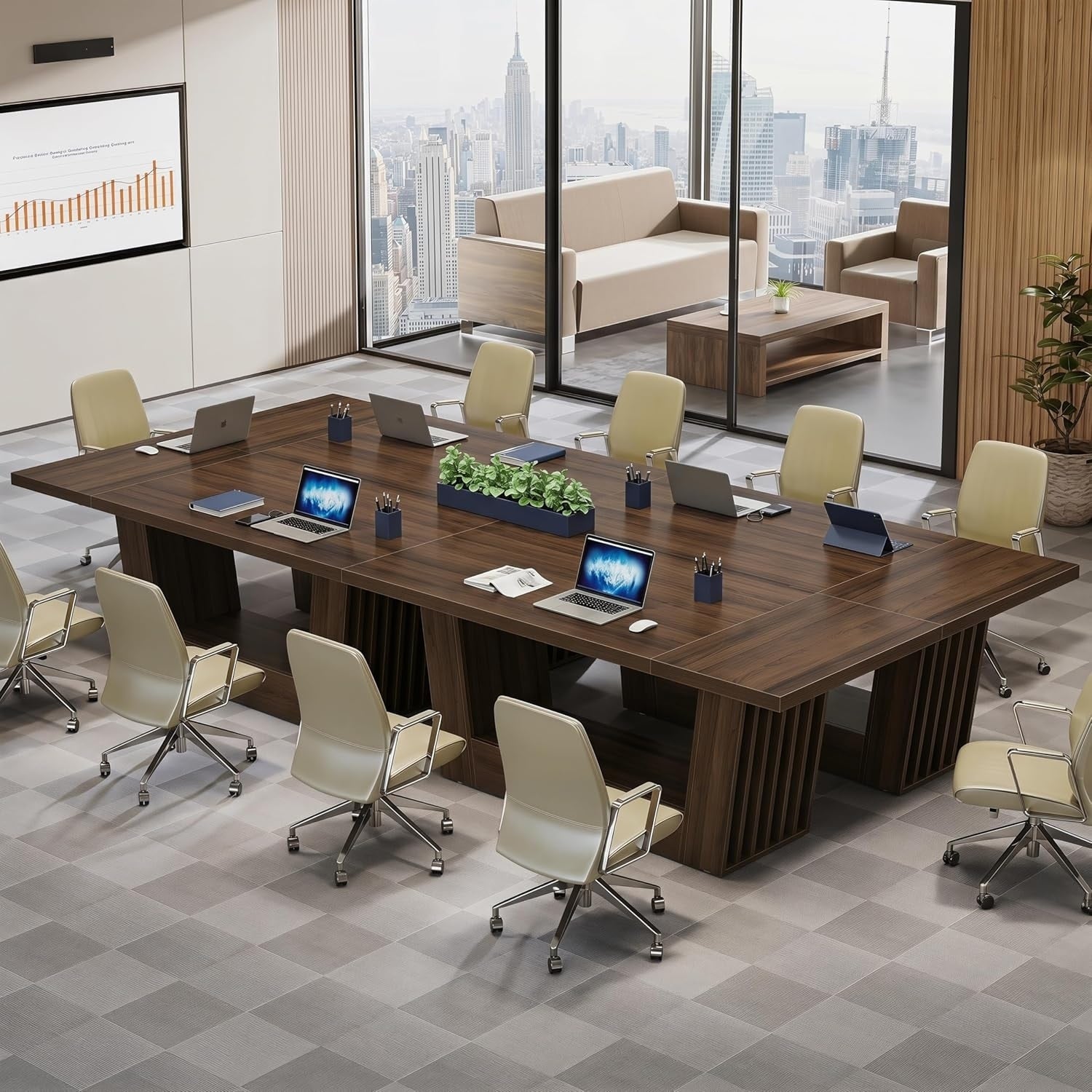 5.1 Ft Conference Table For 4 6 63 Inch Rectangle Meeting Table With Heavy Duty Base 62.99 L X 31.49 W X 29.52 H