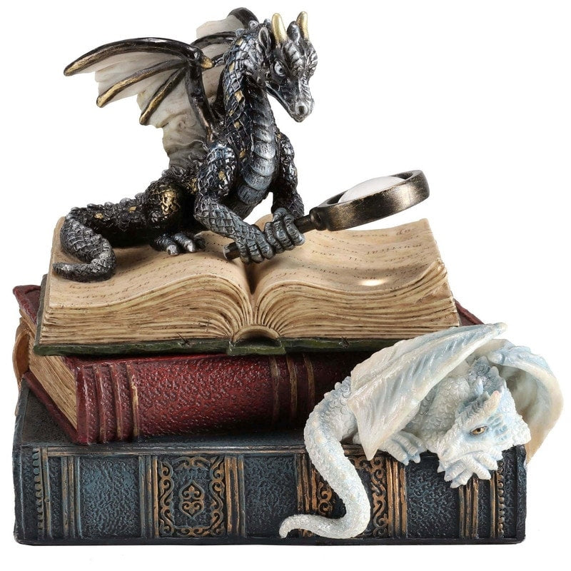 5.12 In H Miniature Scholars Trinket Box Poly Resin