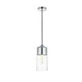 1 Light Pendant With 5 Inch Clear Glass