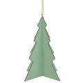 5.25 Green 3D Tree With Gold Glitter Accents Paper Christmas Ornament