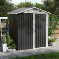 5.4X4.27 Ft Outdoor Storage Shed With Hinge Door Metal Garden Sheds For Backyard Patio Lawn Utility Bike Storage