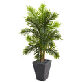 5.5 Areca Palm Artificial Tree In Slate Finished Planter Real Touch H 5.5 Ft. W 32 In. D 21 In
