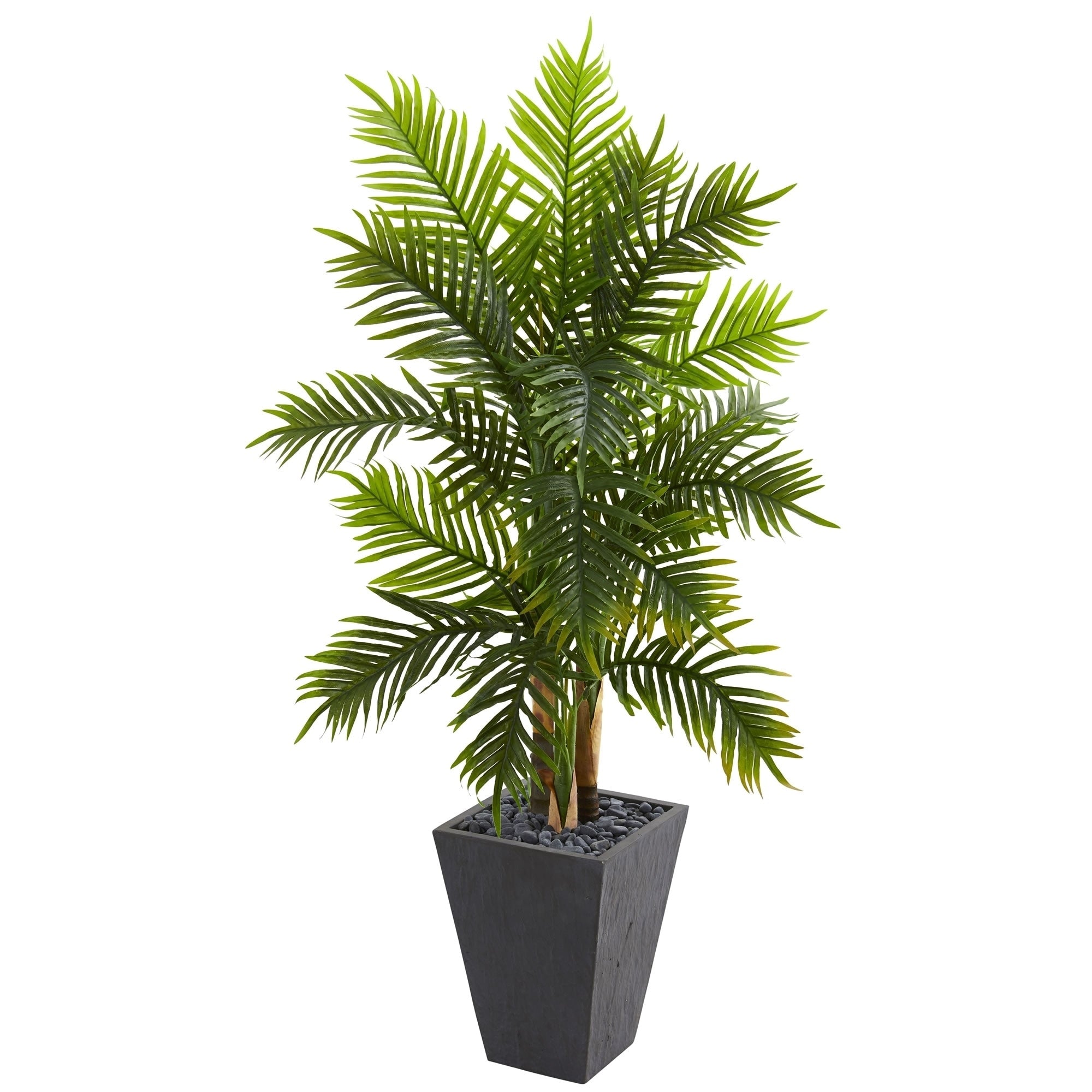 5.5 Areca Palm Artificial Tree In Slate Finished Planter Real Touch H 5.5 Ft. W 32 In. D 21 In