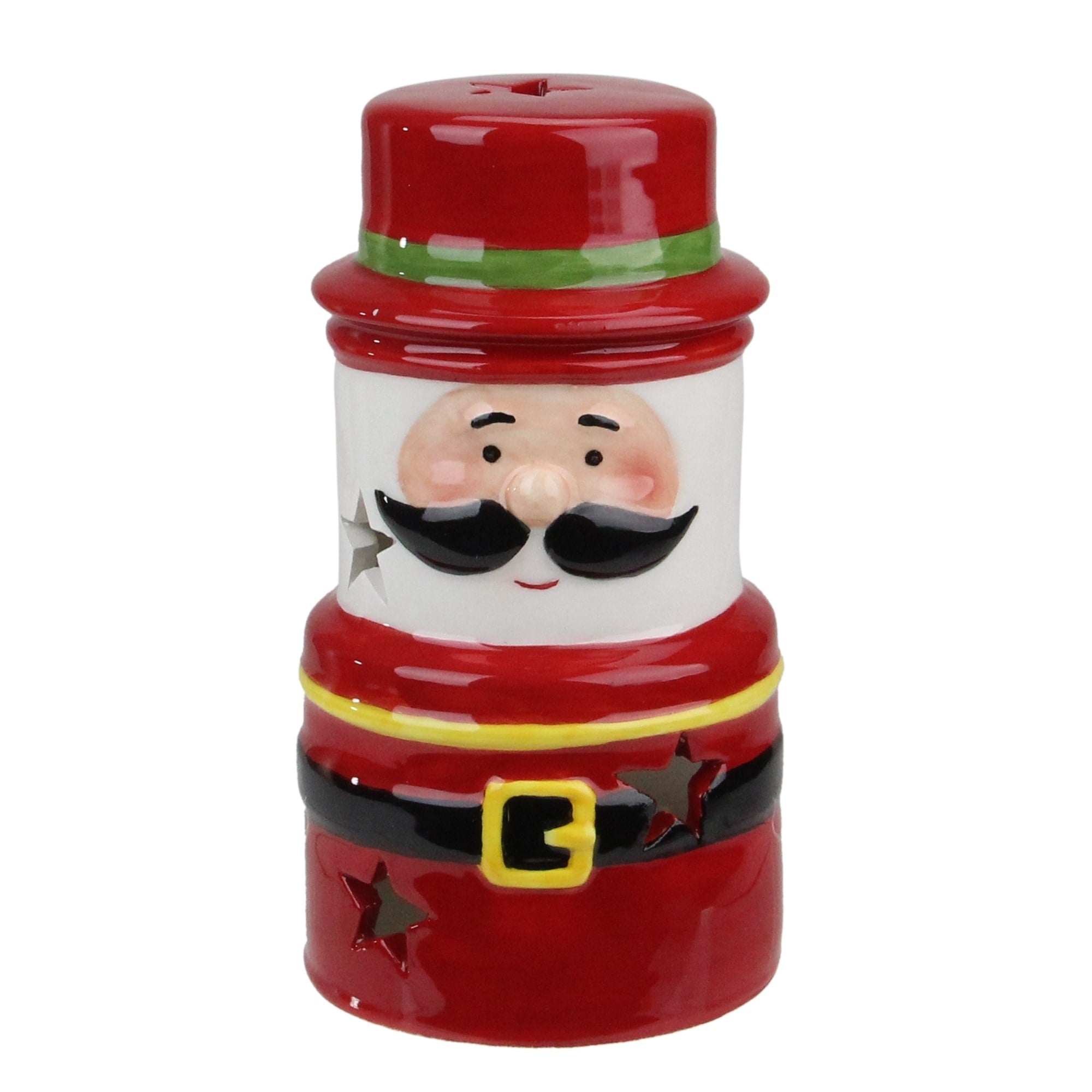 5.5 Led Lighted Ceramic Gnome Santa Gnome Christmas Decoration N A