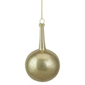 5.5 Gold Teardrop Glass Christmas Ornament