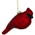 5.5 Shiny Red Cardinal Hanging Glass Christmas Ornament