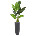 5.5 Travelers Palm Artificial Tree In Gray Planter H 5.5 Ft. W 28 In. D 22 In