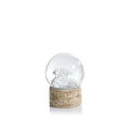 5.75 Tall Snow Globe On Birch White Tree On A Car Sculpture White And Beige