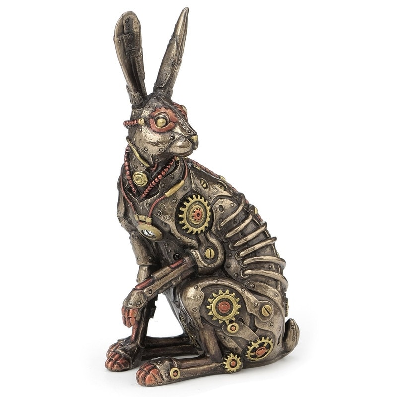 5.91 In H Steampunk Jack Rabbit Figurine Poly Resin