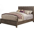 50 In.H Beige Wood Frame King Size Panel Bed With Microfiber Upholstery Material And Bed Frame Mounted