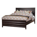 50 In.H Brown Wood Frame Queen Size Panel Bed With Microfiber Upholstery Material And Bed Frame Mounted