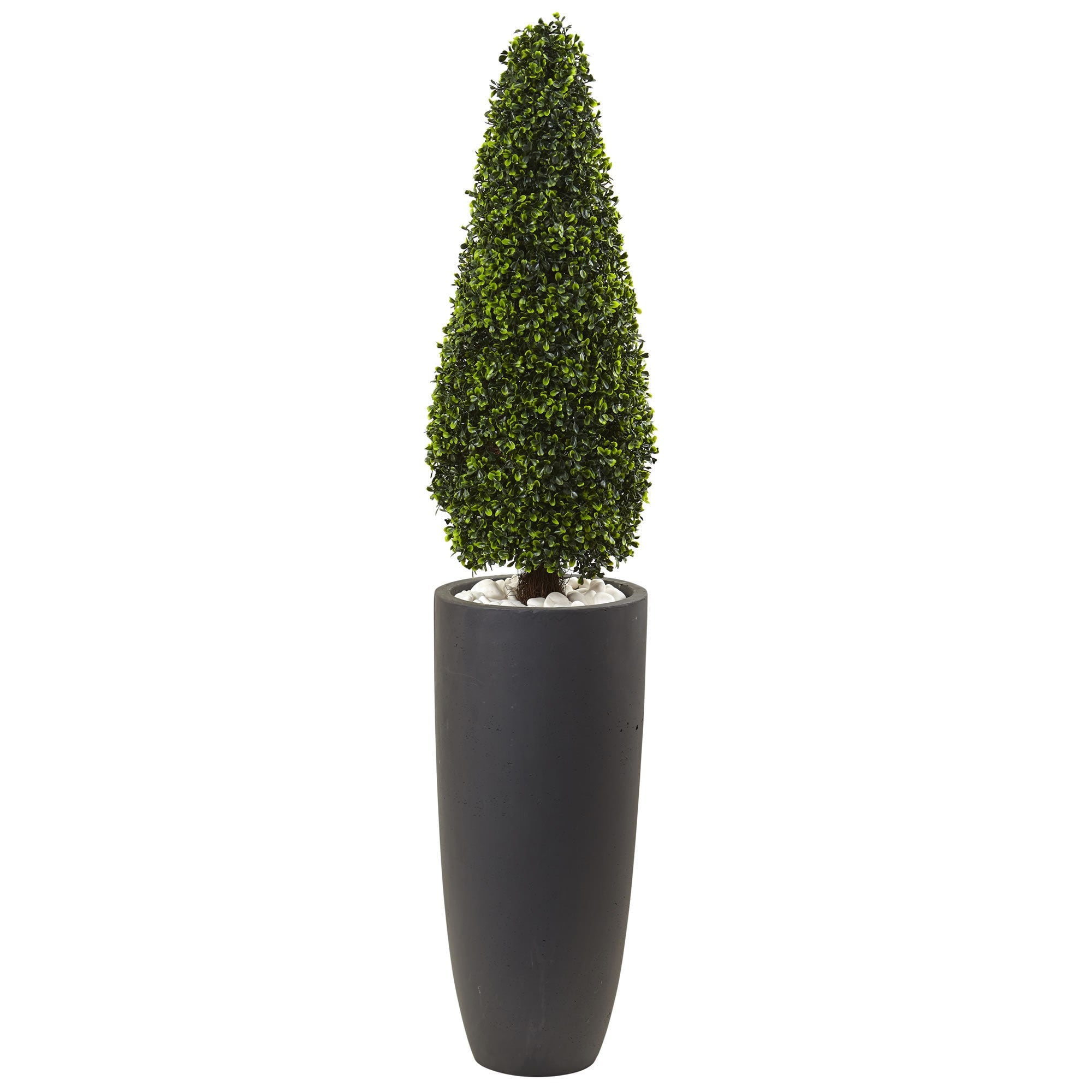 Nearly Natural Grey 50 Inch Boxwood Topiary Indoor Outdoor Silk Plant