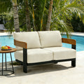 50.39 Wide Outdoor Patio Sofa With Cushions