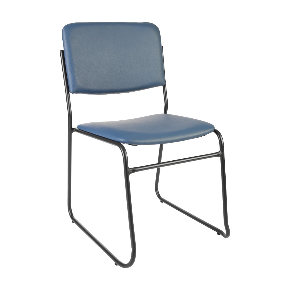 Black Vinyl Metal Stack Chair
